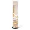 Costway Wood Swivel Full Length Mirror Coat Rack Stand Hook Shelf Black