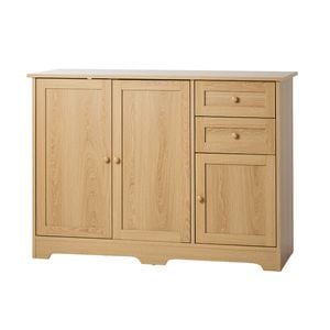 Oikiture Buffet Sideboard Storage Cabinet Cupboard Hallway Table Natural