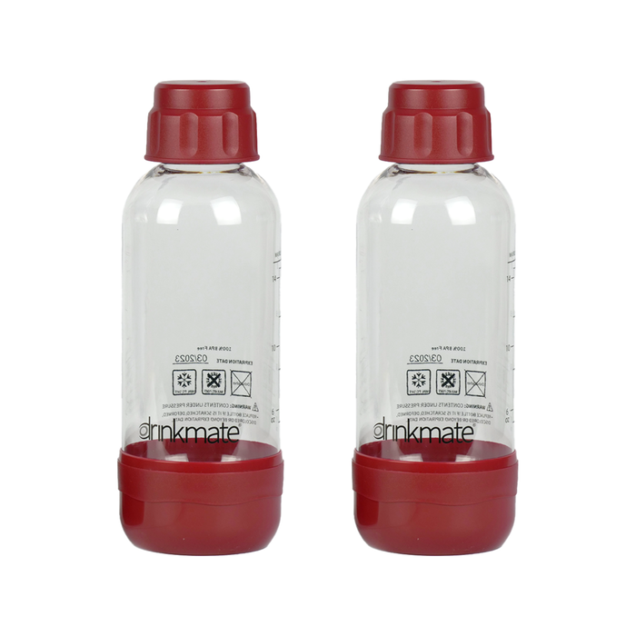 Drinkmate 0.5 Litre Bottles - Twin Pack Red