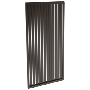 ProtectorAl 300-1000W X 1001-2000H Satin Black Aluminium Welded Slat Panel Vertical 9mm Gap - Black