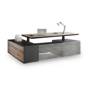 Modern Furniture PHOENIX 2.0 Sit Stand Electric Lift Desk - Oak & Black