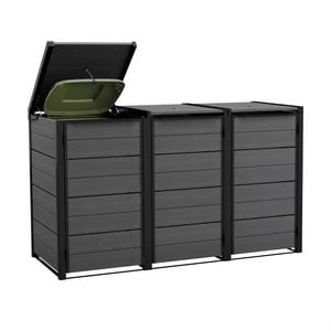 Keter 3 Bin Hideaway (2 x 0.8m) - Grey