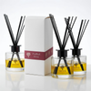 Nicola Spring Glass Reed Diffusers 200ml - Mulled Wine - Pack Of 3 Warm Spiced Festive Fragrance With 8 Reeds Each Long Lasting