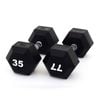 Smai The Yard - Rubber Hex Dumbbell 35kg (pair) -