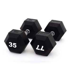 Smai The Yard - Rubber Hex Dumbbell 35kg (pair) -