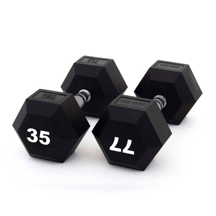 Smai The Yard - Rubber Hex Dumbbell 35kg (pair) -