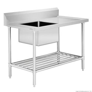 Modular Systems Left Inlet Single Sink Dishwasher Bench Ssbd7-1200l/a