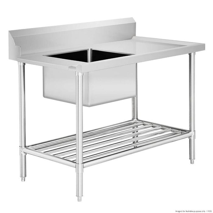Modular Systems Left Inlet Single Sink Dishwasher Bench Ssbd7-1200l/a