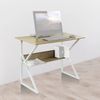 Wood and Metal Computer Desk with Shelf