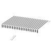Instahut Retractable Folding Arm Awning Motorised Sunshade 4.5mx3m Grey White
