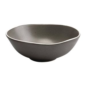 Olympia Deep Bowls Chia Charcoal 210mm Pack Of 6 Commercial Tableware Porcelain Dinnerware