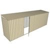 Build-A-Shed 1.2 x 6.0 x 2.0m Skillion Single Hinged Side Door Shed - Cream