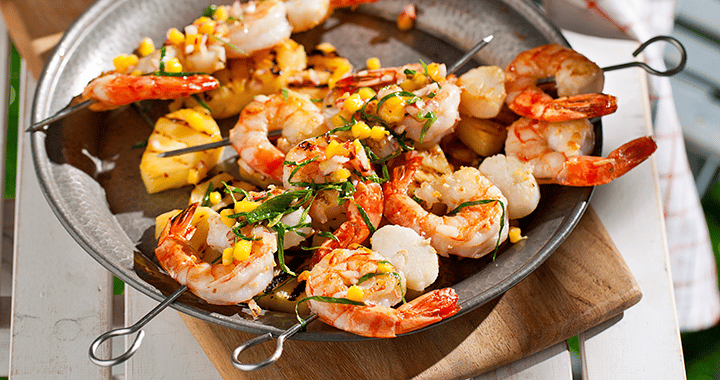 Prawn &amp; Scallop Skewers Recipe | Matador BBQs