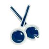 2pc SS Collective Porto Navy & White Resin Salad Servers Utensil Set 30cm