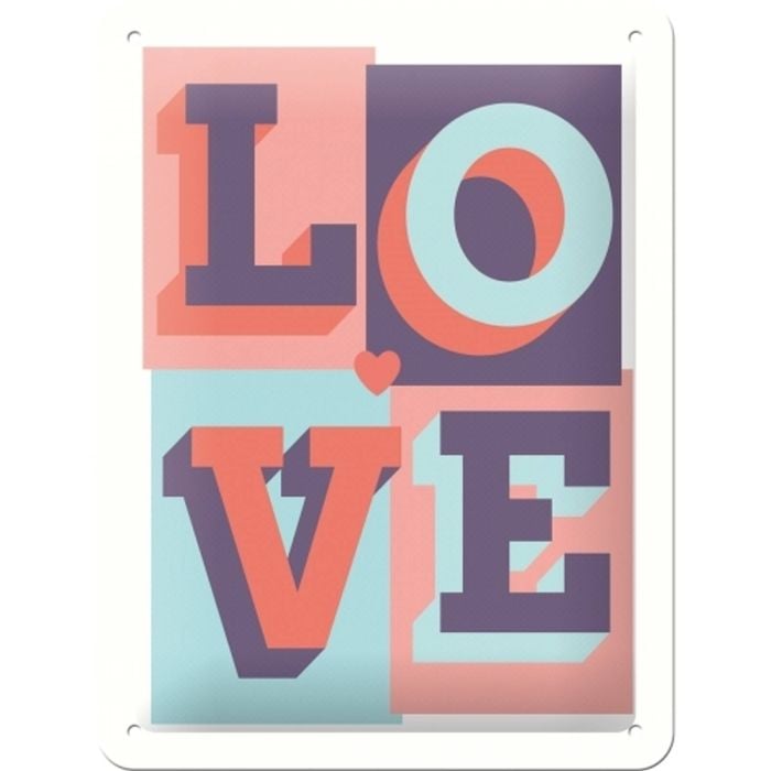 Nostalgic Art 15x20cm Small Wall Hanging Metal Sign LOVE