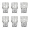 6PK Glass & Co Novelty Skeleton Skull Face Beer Drinking Cup 500ml Clear