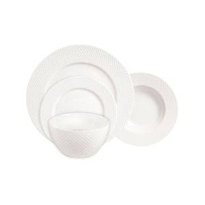 ShervinVerkil Prominence New Bone China 16-piece Dinner Set - White