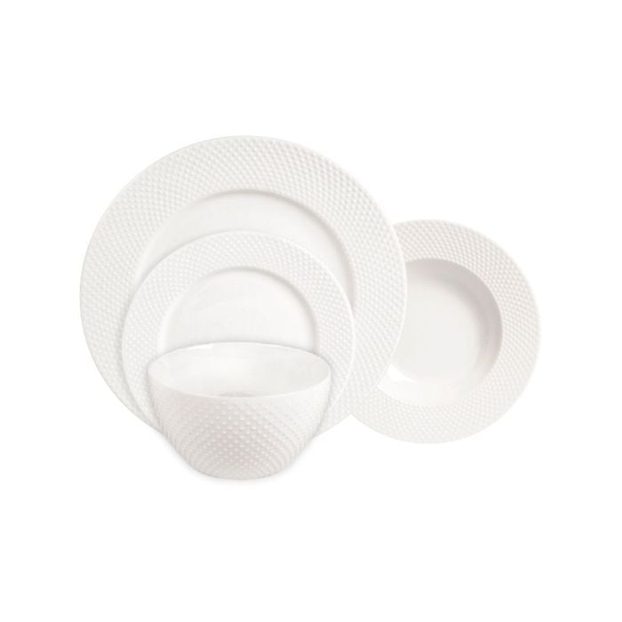 ShervinVerkil Prominence New Bone China 16-piece Dinner Set - White