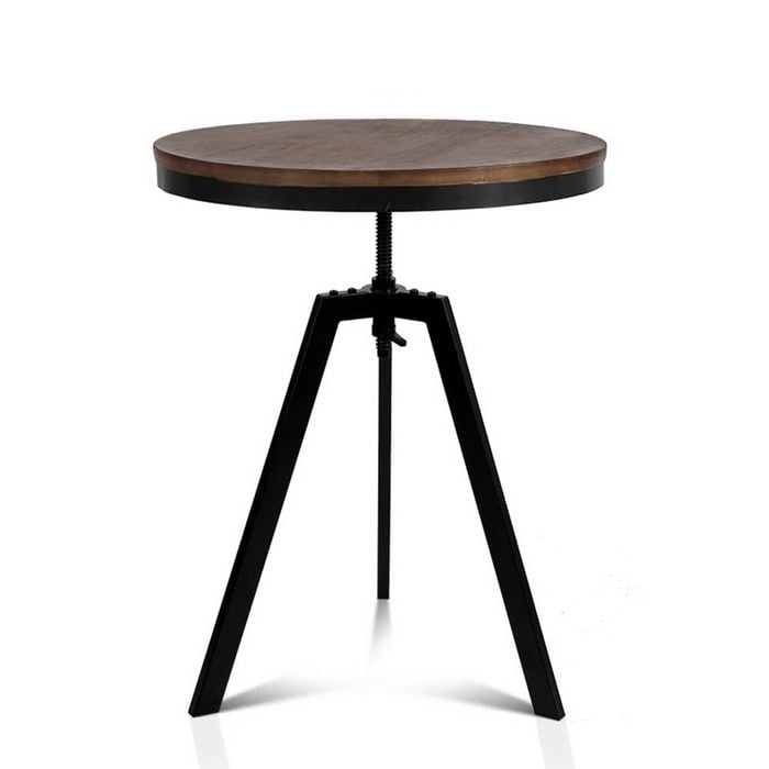 Artiss Bar Table Vintage Dining Industrial Wooden Metal