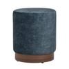Modern Furniture AURA Ottoman 37.5cm - Sapphire & Walnut