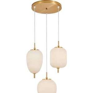 CLA Lighting Pino Interior Opal Matt Mirror Finish multiple Pendant Light
