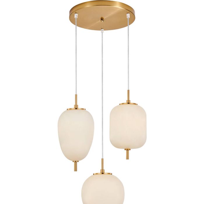 CLA Lighting Pino Interior Opal Matt Mirror Finish multiple Pendant Light