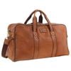 Pierre Cardin Rustic Leather Travel  Overnight Business Cognac
