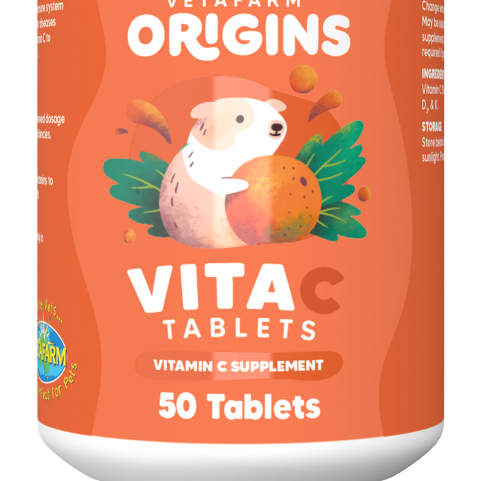 Vetafarm Origins Vita C Tablets Supplement for Guinea Pig 50 Pack