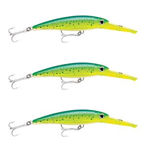 3x Rapala 14cm X Rap Magnum 20 Deep Diving Trolling Lures - Dorado
