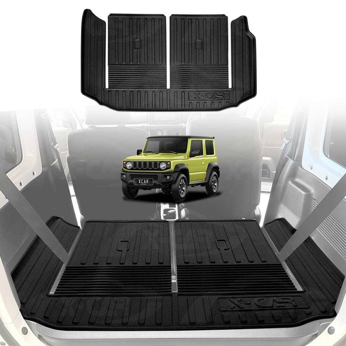 Split Fold Boot Liner for Suzuki Jimny 3-Door 2018-Onwards Heavy Duty Cargo Trunk Mat Luggage Tray