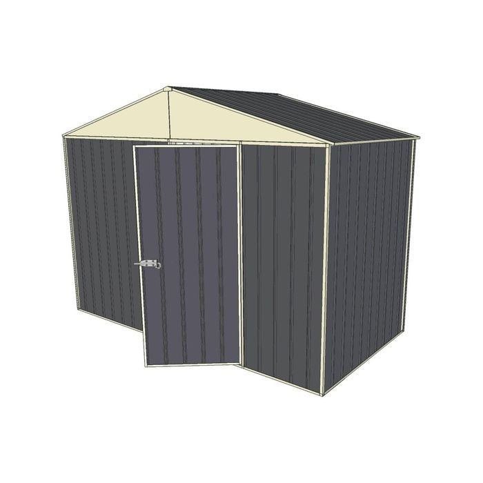 Build-a-Shed 3 x 1.5 x 2.3m Gable Shed without Side Doors - Grey