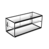 Exquisite Two Tiers Flat Glass Ambient Cake Display