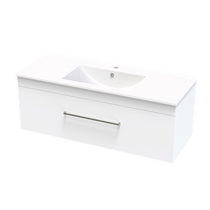 Clearlite Bathrooms 1200mm White Cashmere Valley Wall Hung Vanity