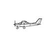 Ignite Laser Cessna 177B - Four-Seat Light Aircraft Silhouette Metal Wall Art Rustic Metal 15.7 inch - 40 cm