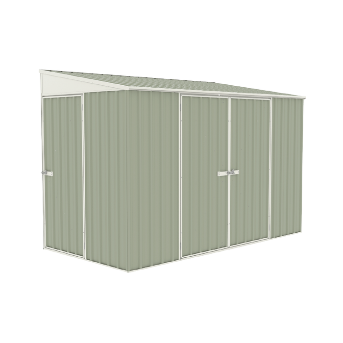 Absco Sheds 3.0 x 1.52 x 2.08m Pale Eucalypt Three Door Bike Shed