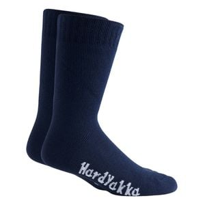 Hard Yakka Navy Bamboo Work Socks - 2 Pack - Size 7-12