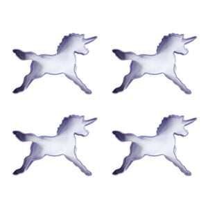 4x R&m Unicorn Cookie Cutter Polyresin Coated Steel Baking Mould 13.3cm Purple