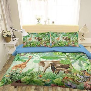 3D Forest Animals 086 Bedding Set Pillowcases Quilt Duvet Cover Set Queen King