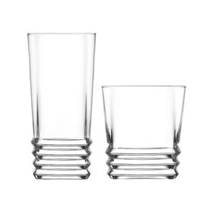 LAV Elegan Set of Highball Cocktail Glasses and Tumblers for Juice, Water, Whisky - Set of 12