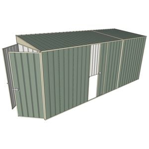 Build-a-Shed 1.5 x 4.5 x 2m Single Sliding Side Door Skillion Shed - Green