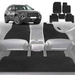 6D Diamond Car Floor Mats for Hyundai Tucson 2021-Current-Full Set-Black-Outback GT