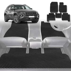 6D Diamond Car Floor Mats for Hyundai Tucson 2021-Current-Full Set-Black-Outback GT