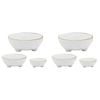 6pc Ecology Speckle Stoneware Nesting Bowl Tableware - Milk/Gold