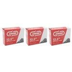 3PK AirPro Bicycle Inner Tube w/ Schrader Valve Bent 12.5x1.75-2.25'' Black