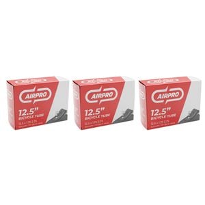3x AirPro Bicycle Inner Tube w/ Schrader Valve Bent Accessory 12.5x1.75-2.25''