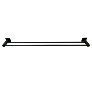 Barelli Piazza 600mm Matte Black Double Towel Rail