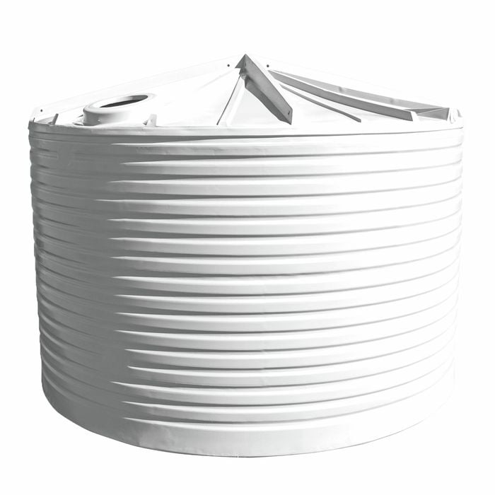Clark Tanks 22000L Round Poly Water Tank - White
