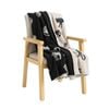 SOGA Black Cream Animal Print Throw Blanket 130x180cm Polyester