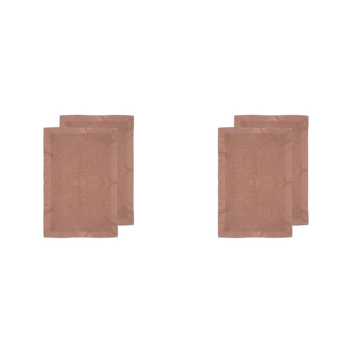 2x 2pc Ladelle Ollie Waffle Weave 100% Cotton Kitchen Towel Reusable Terracotta