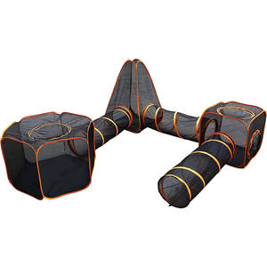 6 in 1 Outdoor Pet Playpen Pop Up Mesh Play Tunnel House